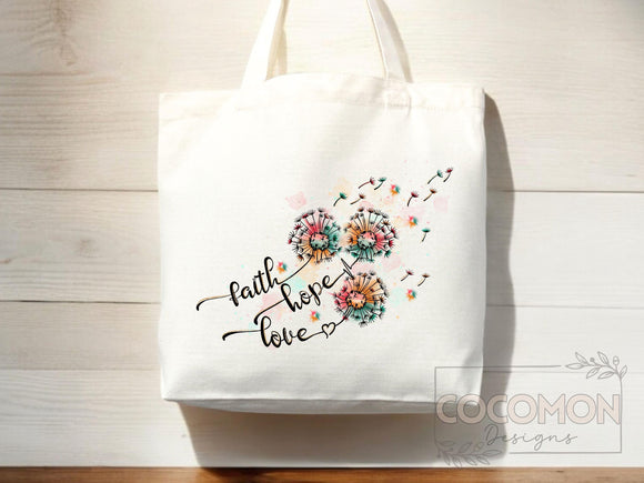 Faith Tote Bag Christian Tote Bag Gift Religious Scripture Gift Bible Verse Christian Girl Gift Church Sunday School Bag Campus Tote Shopper