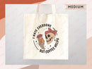 Funny Canvas Tote Bag Coffee Lover Bag Coffee Gift Everyday Tote Eco Friendly Tote Shopper Reusable Grocery Bag Cute School Bag Gift for Her