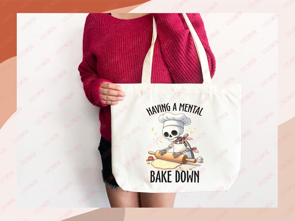 Baking Lover Canvas Tote Bag Funny Baker Gift Tote Bag Everyday Tote Eco Friendly Gift Tote Shopper Reusable Grocery Bag Cute Aesthetic Bag