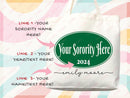 Custom Sorority Tote Bag Gift Rush Initiation Bid Day Big Little Gift Custom Name Sorority Gift College Tote Bag Personalized Gift For Her