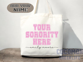 Sorority Tote Bag — Personalized Big Little Gift (013)