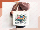 Book Lovers Tote Booktrovert Tote Bag Gift for Book Lover Bookworms Gift For Teachers Readers' Tote Shopper Library Bag School aesthetic bag