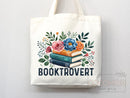 Book Lovers Tote Booktrovert Tote Bag Gift for Book Lover Bookworms Gift For Teachers Readers' Tote Shopper Library Bag School aesthetic bag
