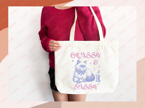 Cat Tote Bag Cat Lover Gift For Mom Cute Funny Canvas Tote Bag Animal Lover Reusable Bag Aesthetic Tote Shopper Women's Tote School Bag Tote