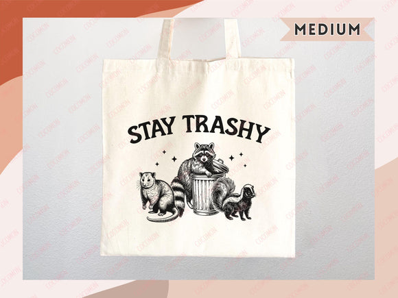 Raccoon Canvas Tote Bag Funny Raccoon Lover Gift Tote Bag Everyday Tote Eco Friendly Tote Shopper Gift Tote Reusable Grocery Bag Cute Bag