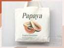 Papaya Canvas Tote Bag Farmers Market Tote Bag Gift Tote Shopper Bag Everyday Tote Eco Friendly Tote Reusable Grocery Bag Cute Summer Bag