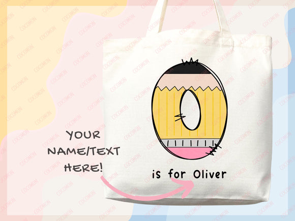 Personalized Name Tote Bag Custom Name Tote Bag Custom Tote Shopper Womens Bag Customized Name Gift For Her Kids Bag School Bag For Kids