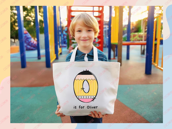 Personalized Name Tote Bag Custom Name Tote Bag Custom Tote Shopper Womens Bag Customized Name Gift For Her Kids Bag School Bag For Kids