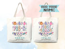 Personalized Name Tote Bag Custom Name Tote Bag Custom Tote Shopper Womens Bag Customized Name Gift For Her Kids Bag School Bag For Kids