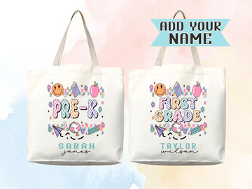 Personalized Name Tote Bag Custom Name Tote Bag Custom Tote Shopper Womens Bag Customized Name Gift For Her Kids Bag School Bag For Kids