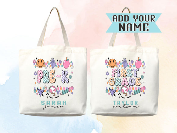 Personalized Name Tote Bag Custom Name Tote Bag Custom Tote Shopper Womens Bag Customized Name Gift For Her Kids Bag School Bag For Kids