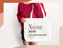 Nurse Canvas Tote Bag Nursing Bag Registered Nurse Gift for Her Women Bag Everyday Tote Eco Friendly Gift Tote Shopper Reusable Grocery Bag