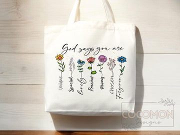 Faith Tote Bag Christian Tote Bag Gift Religious Scripture Gift Bible Verse Christian Girl Gift Church Sunday School Bag Campus Tote Shopper
