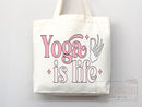 Yoga Canvas Tote Bag Fun Yoga Lover Gift for Yoga Tote Bag Everyday Tote Eco Friendly Aesthetic Tote Shopper Reusable Grocery Bag Cute Bag