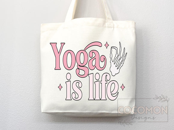 Yoga Canvas Tote Bag Fun Yoga Lover Gift for Yoga Tote Bag Everyday Tote Eco Friendly Aesthetic Tote Shopper Reusable Grocery Bag Cute Bag