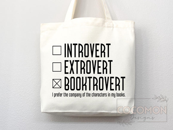 Book Lovers Tote Booktrovert Tote Bag Gift for Book Lover Bookworms Gift For Teachers Readers' Tote Shopper Library Bag School aesthetic bag