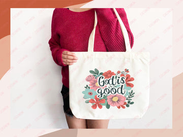 Faith Tote Bag Christian Tote Bag Gift Religious Scripture Gift Bible Verse Christian Girl Gift Church Sunday School Bag Campus Tote Shopper