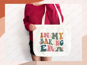Baking Lover Canvas Tote Bag Funny Baker Gift Tote Bag Everyday Tote Eco Friendly Gift Tote Shopper Reusable Grocery Bag Cute Aesthetic Bag