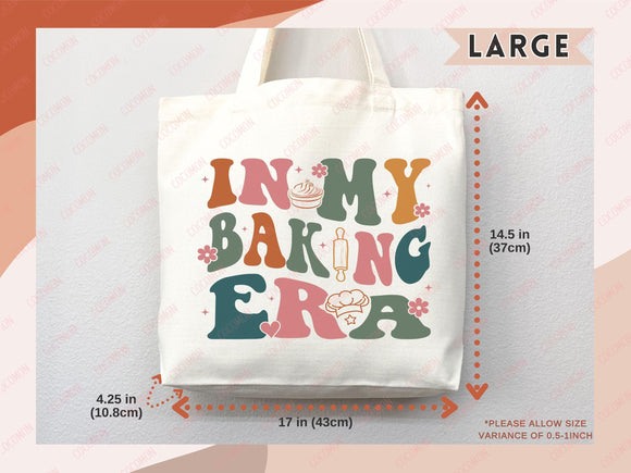 Baking Lover Canvas Tote Bag Funny Baker Gift Tote Bag Everyday Tote Eco Friendly Gift Tote Shopper Reusable Grocery Bag Cute Aesthetic Bag