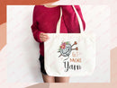 Knitting Lover Canvas Tote Bag Funny Knitting Bag Knit Everyday Tote Eco Friendly Gift Tote Shopper Reusable Grocery Bag Cute Aesthetic Bag