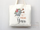Knitting Lover Canvas Tote Bag Funny Knitting Bag Knit Everyday Tote Eco Friendly Gift Tote Shopper Reusable Grocery Bag Cute Aesthetic Bag