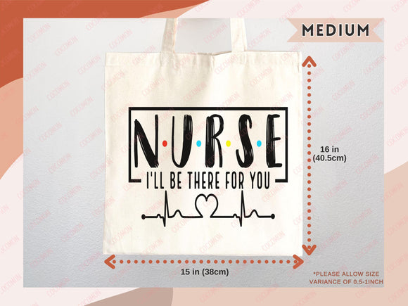 Nurse Canvas Tote Bag Nursing Bag Registered Nurse Gift for Her Women Bag Everyday Tote Eco Friendly Gift Tote Shopper Reusable Grocery Bag