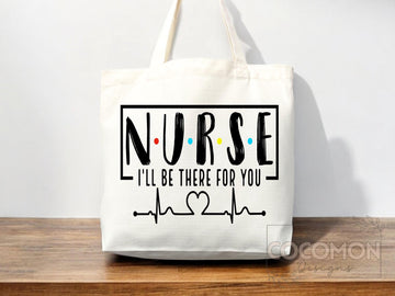 Nurse Canvas Tote Bag Nursing Bag Registered Nurse Gift for Her Women Bag Everyday Tote Eco Friendly Gift Tote Shopper Reusable Grocery Bag