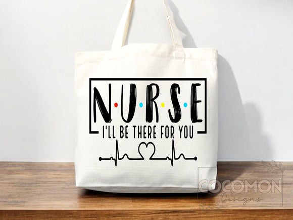 Nurse Canvas Tote Bag Nursing Bag Registered Nurse Gift for Her Women Bag Everyday Tote Eco Friendly Gift Tote Shopper Reusable Grocery Bag