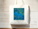 Monet Tote Bag Artsy Bag Monet Shoulder Bag Monet Gift School Tote Bag Eco Friendly Aesthetic Tote Shopper Reusable Grocery Bag Gift for Her
