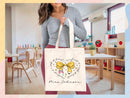 Teacher Appreciation Bag Gift Tote Bag Canvas Custom Teacher Gift Personalized School Bag Gifted Teacher Tote Reusable Bag School Campus Bag