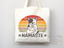 Yoga Canvas Tote Bag Fun Yoga Lover Gift for Yoga Tote Bag Everyday Tote Eco Friendly Aesthetic Tote Shopper Reusable Grocery Bag Cute Bag