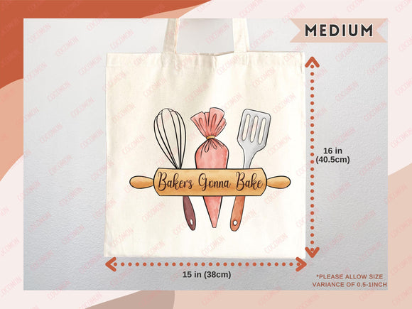 Baking Lover Canvas Tote Bag Funny Baker Gift Tote Bag Everyday Tote Eco Friendly Gift Tote Shopper Reusable Grocery Bag Cute Aesthetic Bag