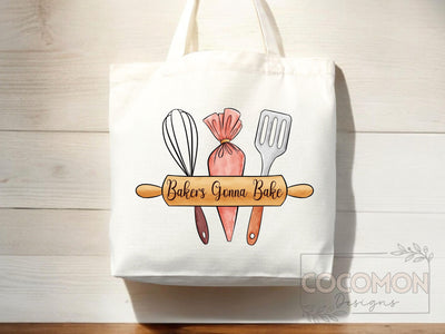 Baking Lover Canvas Tote Bag Funny Baker Gift Tote Bag Everyday Tote Eco Friendly Gift Tote Shopper Reusable Grocery Bag Cute Aesthetic Bag