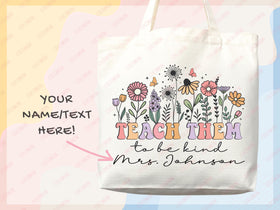 Teacher Appreciation Bag Gift Tote Bag Canvas Custom Teacher Gift Personalized School Bag Gifted Teacher Tote Reusable Bag School Campus Bag