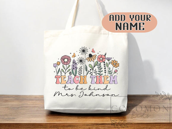 Teacher Appreciation Bag Gift Tote Bag Canvas Custom Teacher Gift Personalized School Bag Gifted Teacher Tote Reusable Bag School Campus Bag