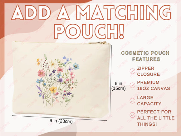 Floral Tote Bag flower tote canvas wildflower bag eco friendly bag aesthetic tote bag reusable bag gift for plant lover tote flower bag cute