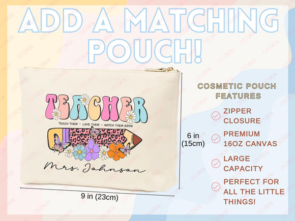 Teacher Appreciation Bag Gift Tote Bag Canvas Custom Teacher Gift Personalized School Bag Gifted Teacher Tote Reusable Bag School Campus Bag