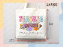 Teacher Appreciation Bag Gift Tote Bag Canvas Custom Teacher Gift Personalized School Bag Gifted Teacher Tote Reusable Bag School Campus Bag