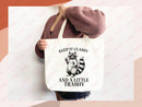 Raccoon Canvas Tote Bag Funny Raccoon Lover Gift Tote Bag Everyday Tote Eco Friendly Tote Shopper Gift Tote Reusable Grocery Bag Cute Bag