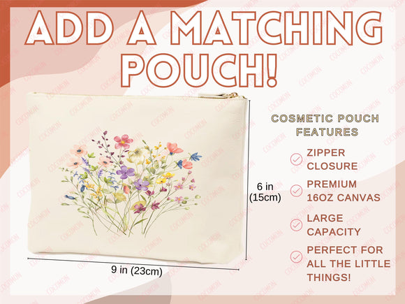 Floral Tote Bag flower tote canvas wildflower bag eco friendly bag aesthetic tote bag reusable bag gift for plant lover tote flower bag cute