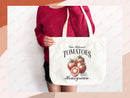 Tomato Canvas Tote Bag Farmers Market Tote Bag Gift Tote Shopper Bag Everyday Tote Eco Friendly Tote Reusable Grocery Bag Summer Bag