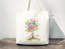 Floral Tote Bag flower tote canvas wildflower bag eco friendly bag aesthetic tote bag reusable bag gift for plant lover tote flower bag cute