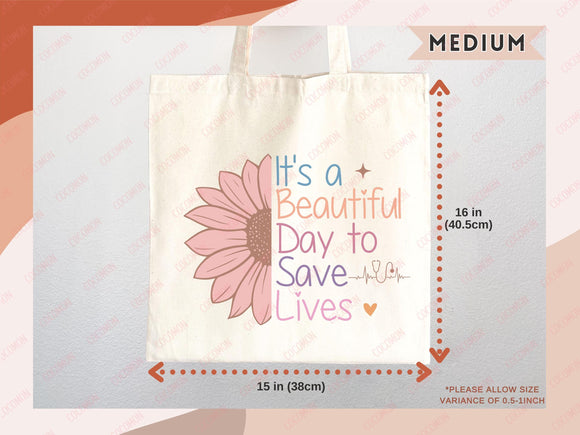 Nurse Canvas Tote Bag Nursing Bag Registered Nurse Gift for Her Women Bag Everyday Tote Eco Friendly Gift Tote Shopper Reusable Grocery Bag