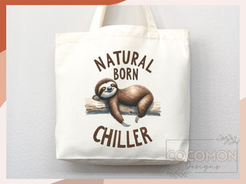 Sloth Canvas Tote Bag Funny Sloth Lover Gift Tote Bag Everyday Tote Eco Friendly Gift Tote Shopper Bag Reusable Grocery Bag Cute Bag Animal
