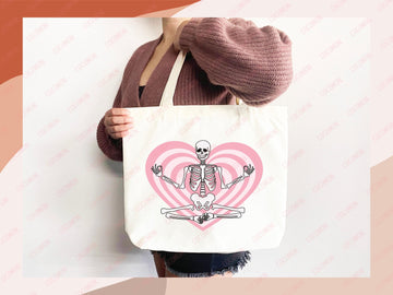 Yoga Canvas Tote Bag Fun Yoga Lover Gift for Yoga Tote Bag Everyday Tote Eco Friendly Aesthetic Tote Shopper Reusable Grocery Bag Cute Bag