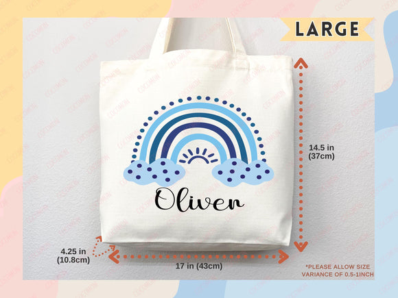 Kids Name Tote Bag Childrens Gift Library Bag Daycare Diaper Bag Custom Tote Customized Name Back to School Bag for Kids Bag Kindergarten