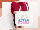 Nurse Canvas Tote Bag Nursing Bag Registered Nurse Gift for Her Women Bag Everyday Tote Eco Friendly Gift Tote Shopper Reusable Grocery Bag
