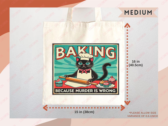 Baking Lover Canvas Tote Bag Funny Baker Gift Tote Bag Everyday Tote Eco Friendly Gift Tote Shopper Reusable Grocery Bag Cute Aesthetic Bag