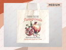 Pomegranate Canvas Tote Bag Farmers Market Tote Bag Gift Tote Shopper Bag Everyday Tote Eco Friendly Tote Reusable Grocery Bag Summer Bag
