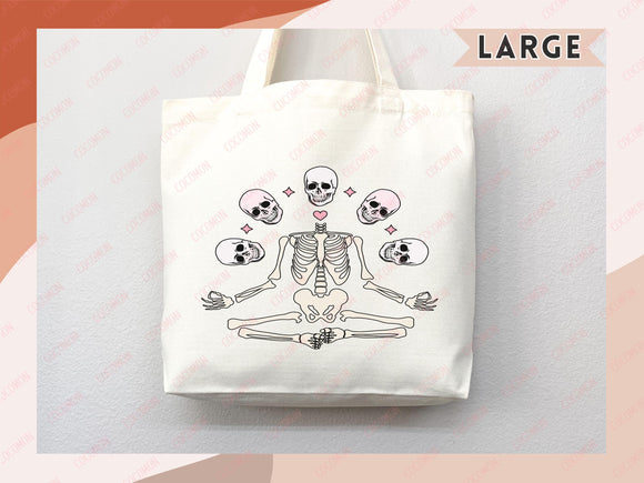 Yoga Canvas Tote Bag Fun Yoga Lover Gift for Yoga Tote Bag Everyday Tote Eco Friendly Aesthetic Tote Shopper Reusable Grocery Bag Cute Bag